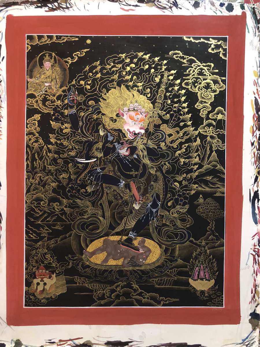lama_thanka's tweet photo. Happy Dakini day
.
.
.
.
.
#Thangka #thankapainting #lamathankapaintingschool #himalayan #art #yogini #lionfaced #sengdongma #simhamukha #samadhi #chod #guru #dakini #tantra #vajrayana #wrathful #deity #mindfullness #livingheritage #heritage #compassion #tantric #dhamma https://t.co/5a7U5Qv8Dn