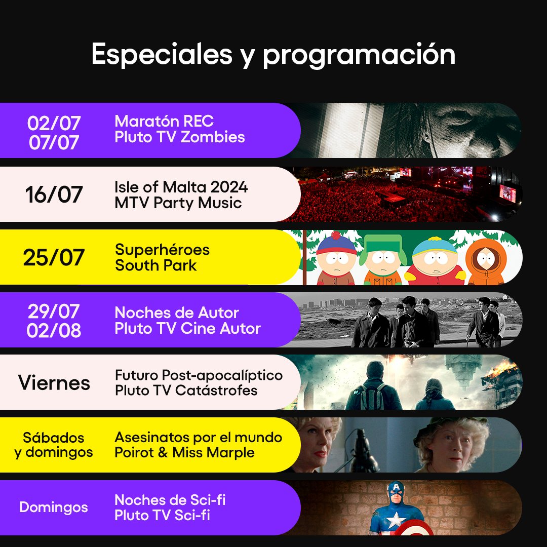 plutotves's tweet photo. Empezamos el verano cargado de novedades, estrenos y muchos especiales ¿Con cuál te quedas? 📺😍✨ https://t.co/X1yN9yTTWu