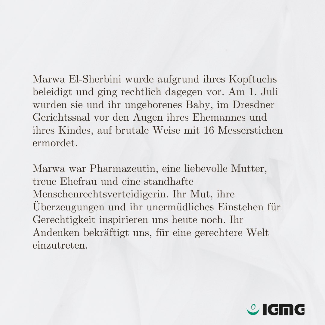 15. Jahrestages Ihren Todes Marwa El Sherbini  #Marwa #Sherbini #marwaelsherbini