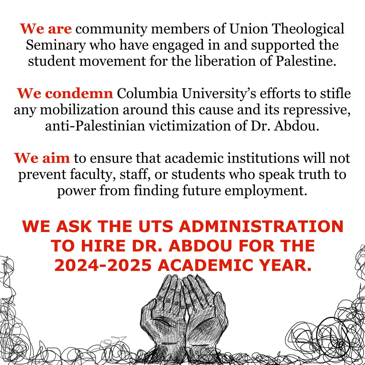 minuetinGmajor's tweet photo. Union Theological Seminary community members have launched a petition for me to be hired 2024-2025. I'm indebted for this generous initiative of theirs. Please help sign &amp; share/circulate the petition as far &amp; wide as possible. 

https://t.co/ygCen4u6Hw https://t.co/XPhwCXmFgo