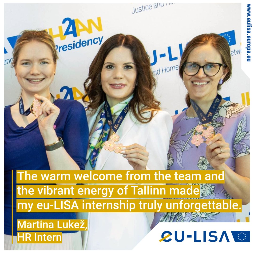 EULISA_agency's tweet image. 😎Martina Lukež, eu-LISA HR Intern: " If you're seeking an enriching internship in a dynamic and thriving EU Agency, check out the 2024 Internship call at eu-LISA and apply!" 🔗erecruitment.eulisa.europa.eu/en

@EU_Careers #EUJobs #internshipsabroad #careerdevelopment