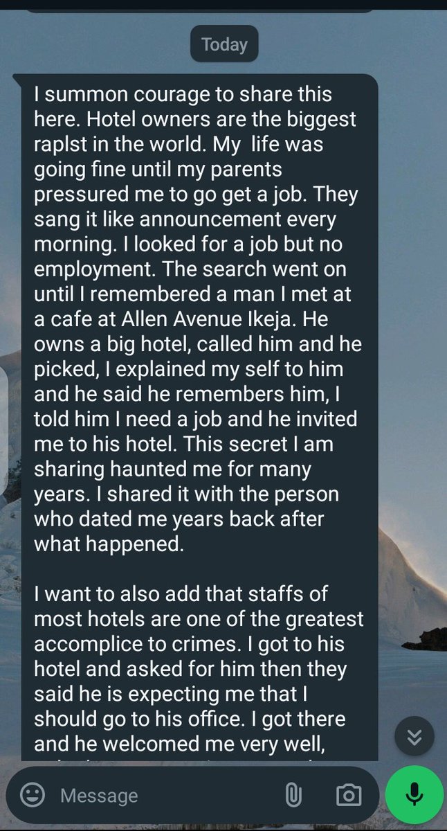 This leaked WhatsApp group Confession exposes a lot about hotel owners and their evil acts... She was rap*d 💔