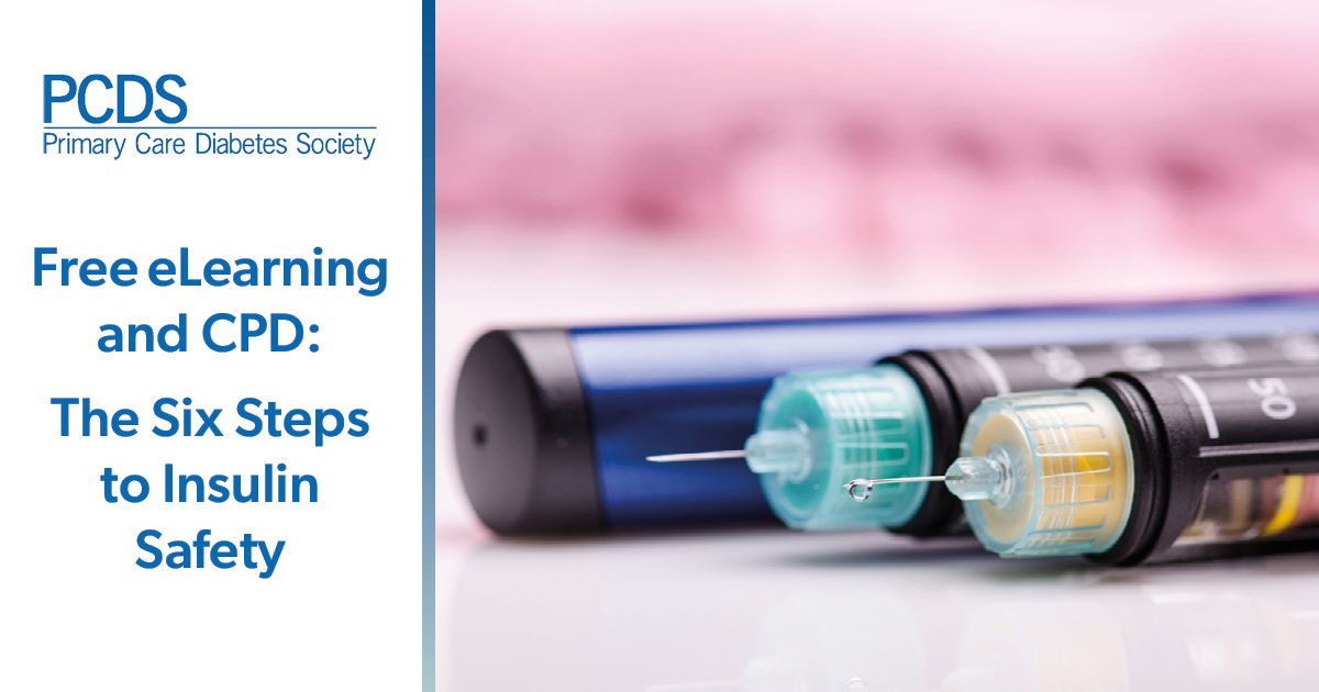 NEWLY UPDATED for #InsulinSafetyWeek2024: The Six Steps to Insulin Safety module is essential for all those prescribing, managing or administering insulin in primary care. @InsulinSafety24

Take the module and claim your CPD points here: eu1.hubs.ly/H09-sRF0