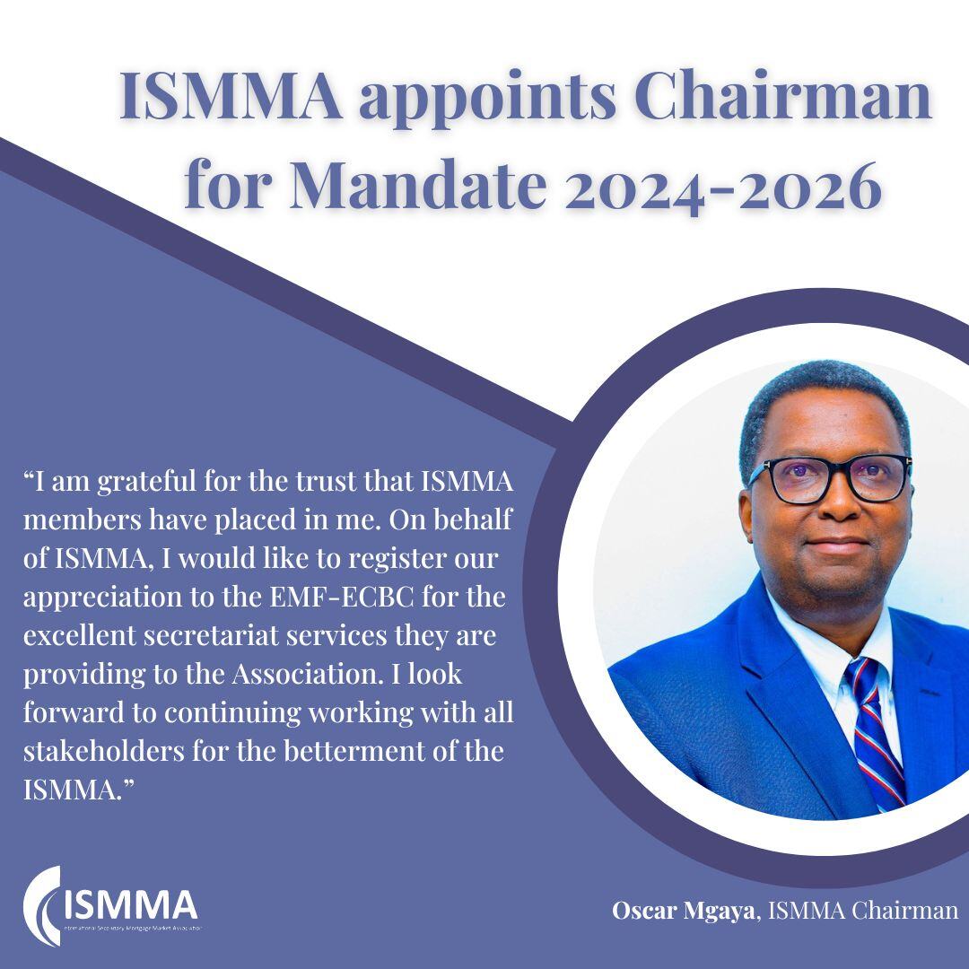 The International Secondary Mortgage Market Association is delighted to announce the re-appointment of its Chairman, Oscar Mgaya.

Read the press release here 👉eu1.hubs.ly/H09-QVK0