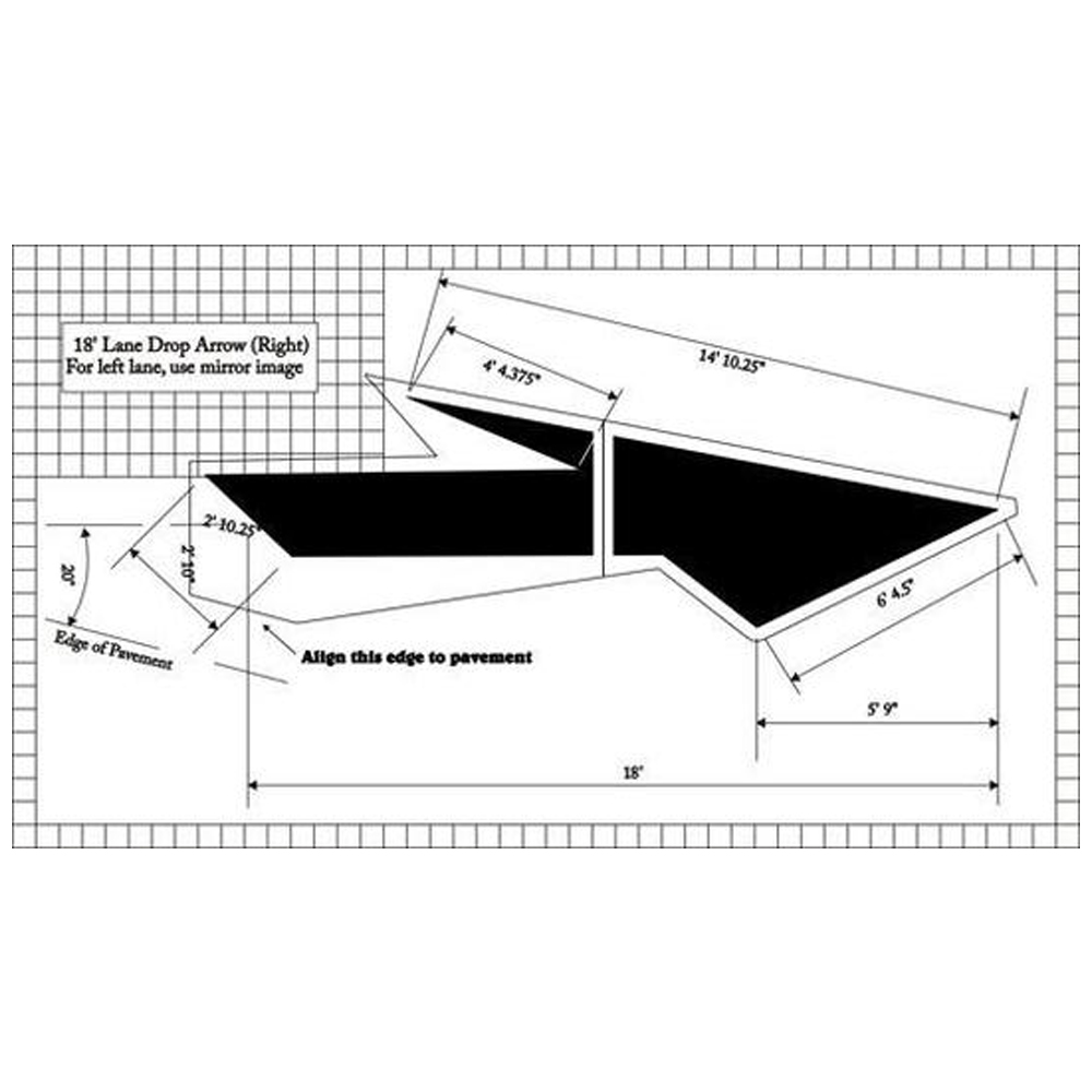 stencilease's tweet photo. The LANE REDUCTION ARROW stencil is 18 feet long and made with multiple stencils.  Follow our diagram to assemble the stencil easily and to specification.  

https://t.co/xxdFI0Mykh #roadstencils #roadmarking #lanemarking https://t.co/2pmxGKbrFm