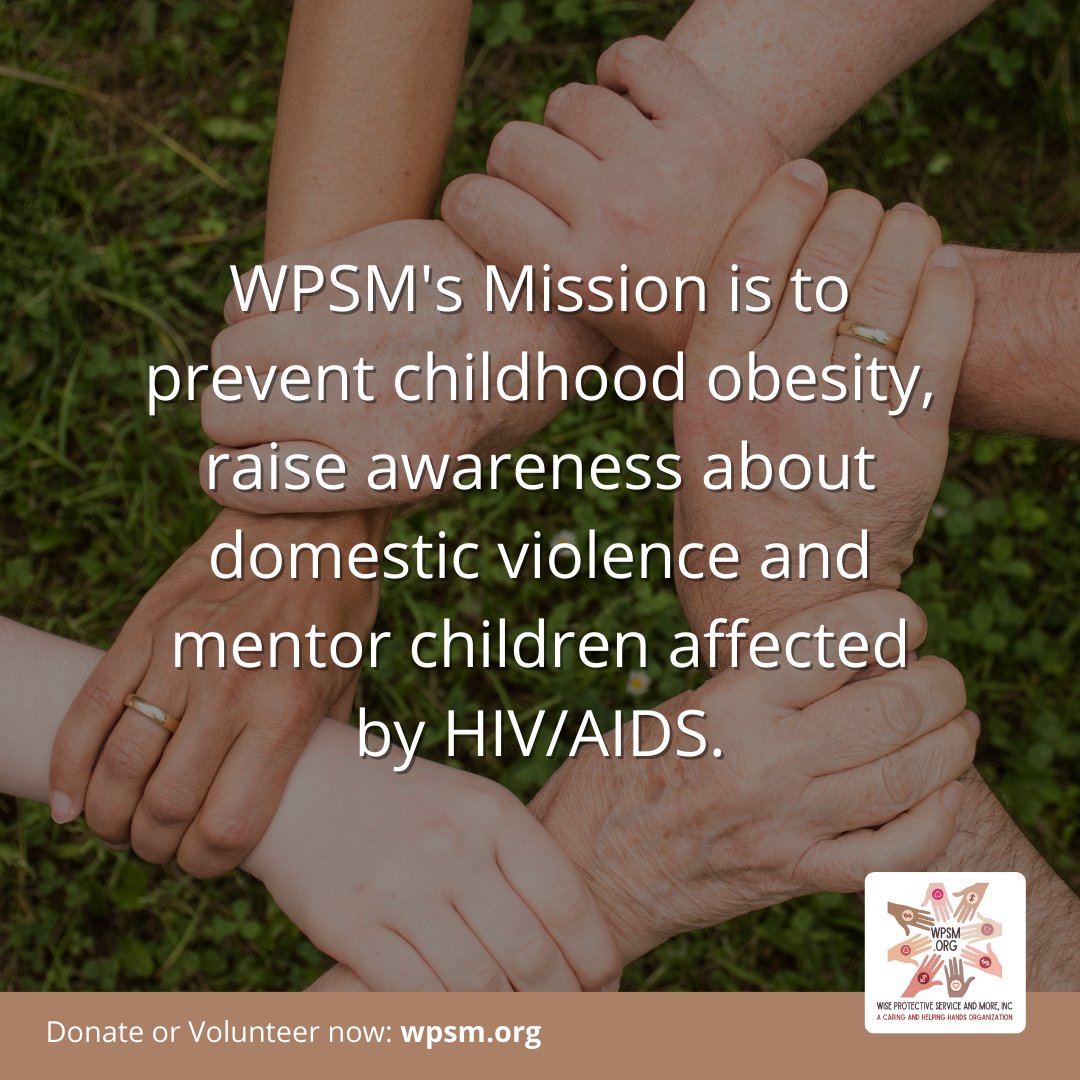 WpsmOrg's tweet photo. Wise Protective Service and More, Inc. (WPSM) along with volunteers are joining to help educate and prevent these issues. Together, we can encourage and enrich our communities. Together, we are Wise.

To know more about us, visit: https://t.co/8oXLFwUAgp

#communitywork #wpsm https://t.co/0aoGNb6fLf