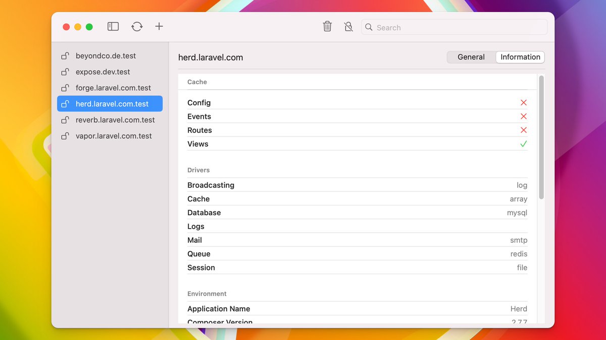marcelpociot's tweet image. Laravel Herd 1.8.0 for macOS is here!

Enjoy a completely refreshed Site UI that gives you an instant preview of your sites, allows you to isolate PHP and Node versions, as well as get information about your @laravelphp project!

herd.laravel.com