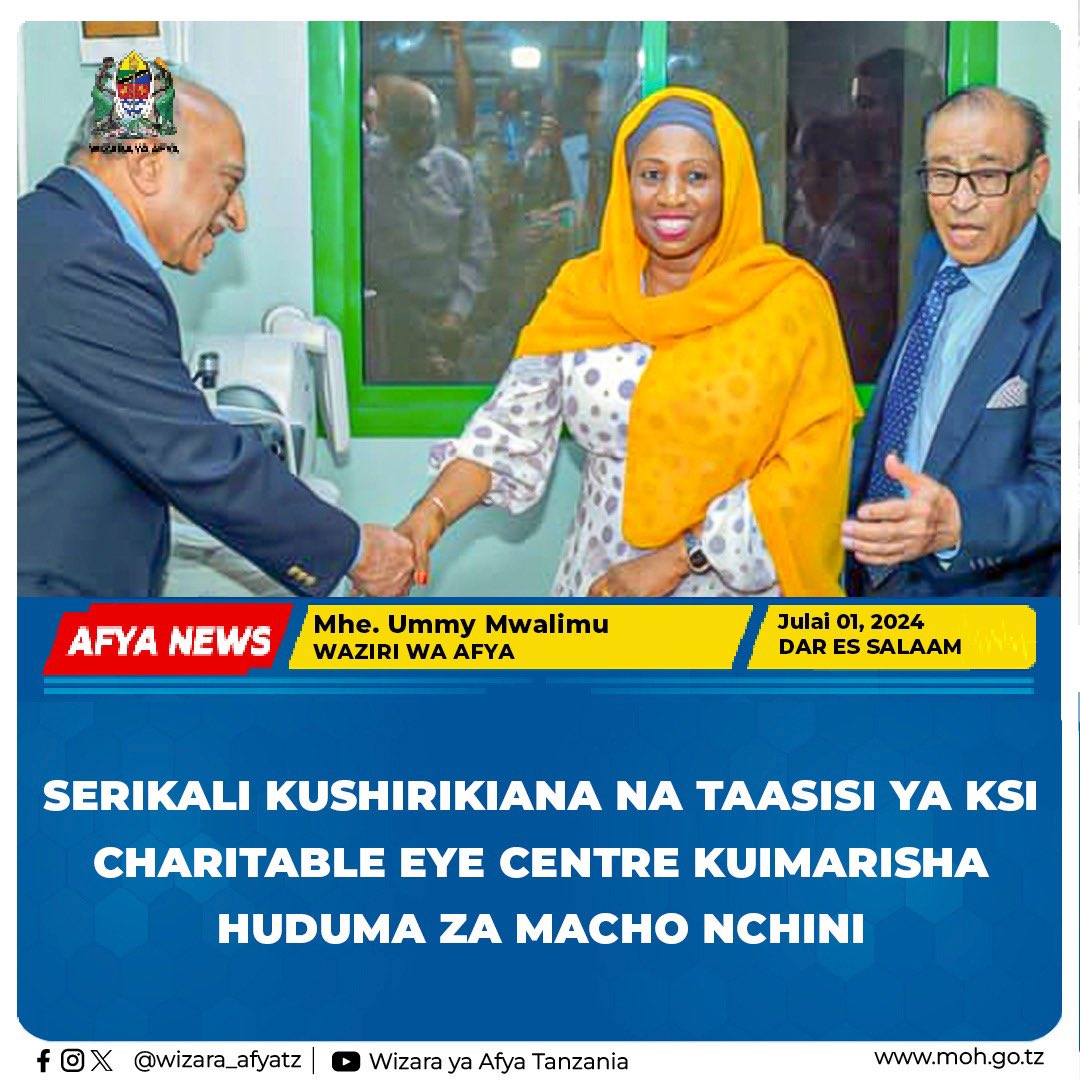 SERIKALI KUSHIRIKIANA NA TAASISI YA KSI CHARITABLE EYE CENTRE KUIMARISHA HUDUMA ZA MACHO NCHINI

Serikali kupitia Wizara ya Afya imeahidi kushirikiana na Taasisi ya Khoja Shia Ithna ili kuimarisha huduma za macho nchini ikiwemo utoaji wa huduma ya upasuaji mdogo, vipimo pamoja na