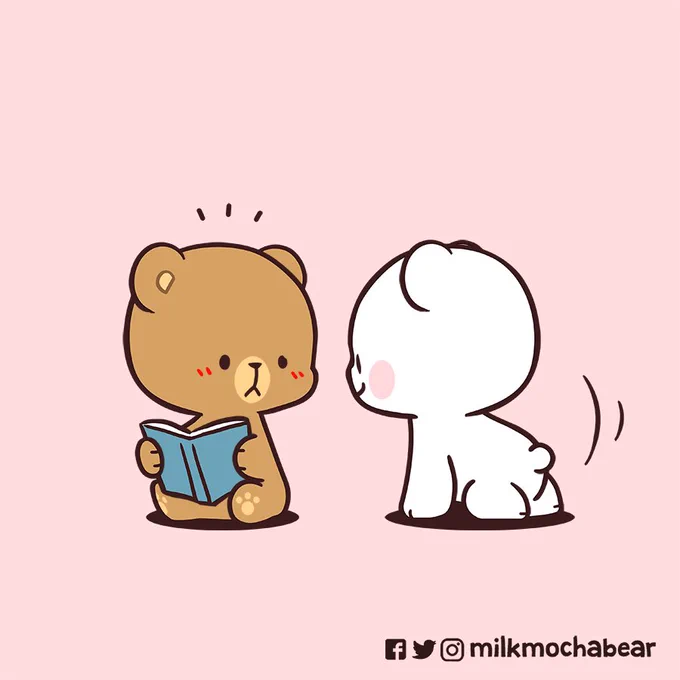 ---Feel free to mention your shy partner~!  #milkmochabear#milkandmocha 