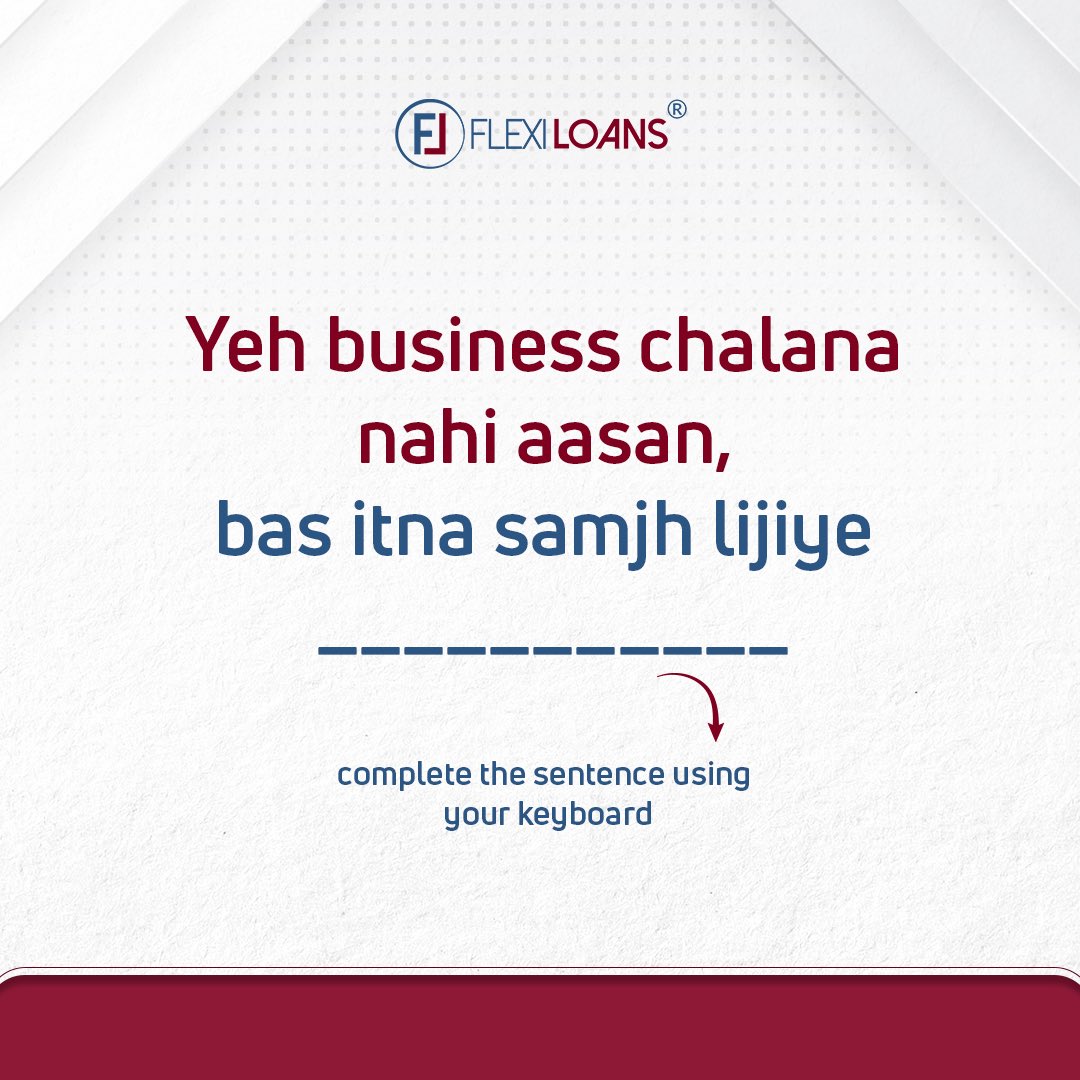 flexiloansin's tweet image. Comment below👇

We’ll pin the most interesting one!

#FlexiLoans #BusinessLoans #SmallBusiness #Desicustomer #Explore #fyp
