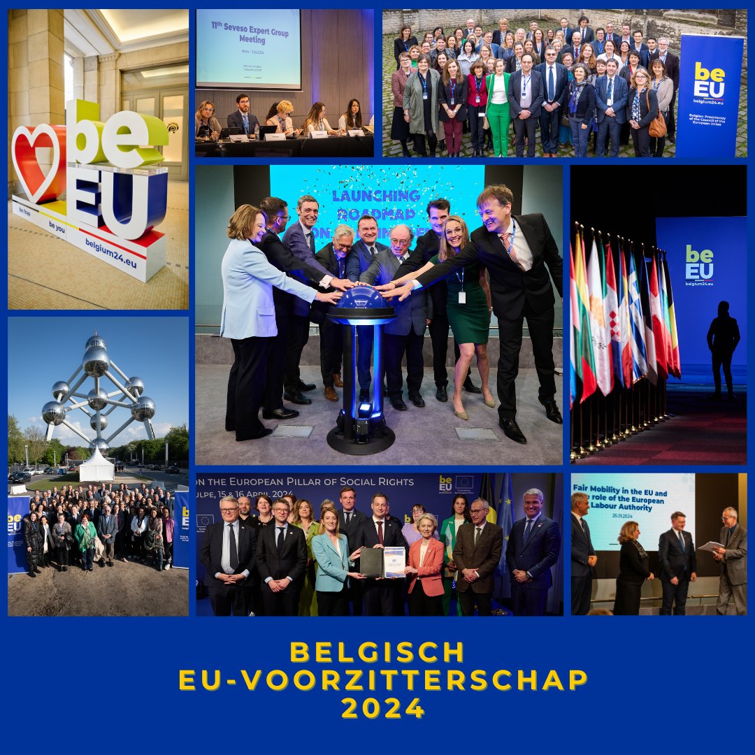 🇧🇪🇪🇺 Gisteren liep het Belgische EU-voorzitterschap op zijn einde en gaven we de fakkel door aan Hongarije. Het is dus een mooie gelegenheid om terug te blikken op wat er tijdens ons voorzitterschap bereikt werd.

💡 Meer info: werk.belgie.be/nl/nieuws/afsl…

#EU2024BE