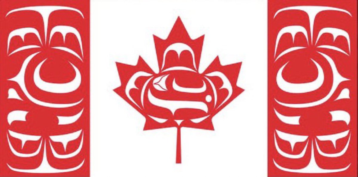 Happy Canada Day everybody!🇨🇦🇨🇦🇨🇦🇨🇦 

“This [flag] design was created while I thought about who I was as a person and where I came from….the four corners of the Kwakwaka’wakw territory. …but also representing the Country we live in.”
~Mulidzas—Curtis Wilson
