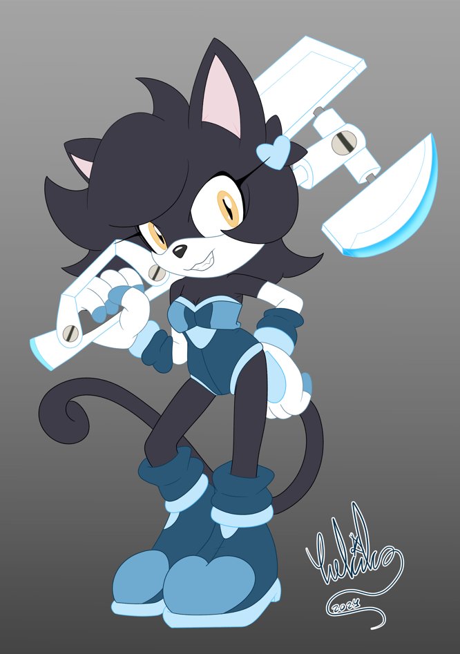 AmyRoseStudio's tweet image. Comisión flat color para @MiichiVT de su OC Maya The Cat. Hecho en 2024.