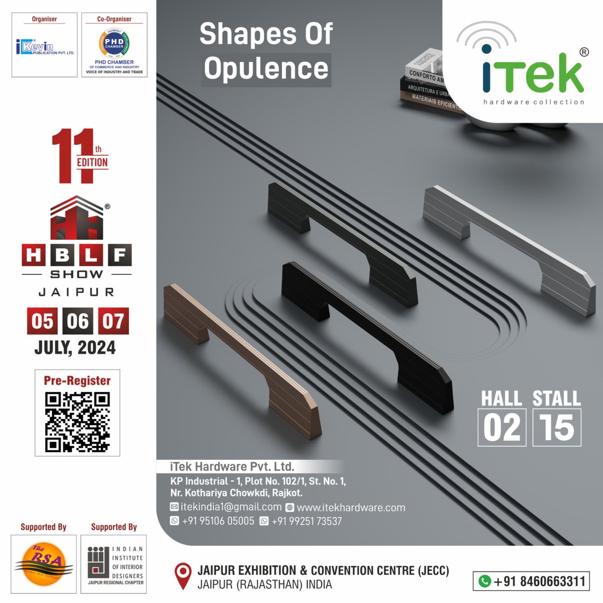 HBLFShow's tweet image. 𝐄𝐱𝐜𝐢𝐭𝐞𝐦𝐞𝐧𝐭 𝐀𝐰𝐚𝐢𝐭𝐬!
Visit the iTek Hardware Collection at the HBLF Show in Jaipur, 05-07 July 2024, JECC Rajasthan.
#iTek #iTekindia #HardwareCollection #DoorHardware #HardwareProducts #iTekHardware #HardwareProductsManufacturer #HandleManufacturer #HandlesSupplier