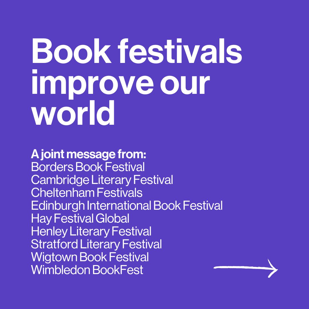 WigtownBookFest's tweet photo. This is why book festivals matter - and why, with our colleagues across the UK, today we are calling for support. https://t.co/Bwmv031ics