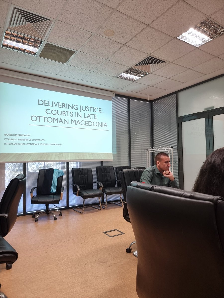 ottoman_studies's tweet photo. Our student Borche NIKOLOV has successfully defended his thesis "Delivering Justice: Courts in Late Ottoman Macedonia", supervised by M. Talha CICEK. 

Borche became the first graduate of our doctorate program, we congratulate him and wish him all the best! https://t.co/zTVZlWfyJU