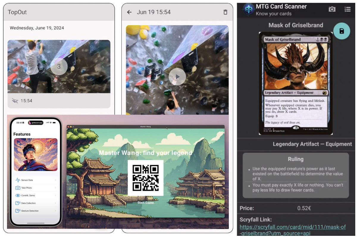 osaukh's tweet image. 🚀 Exciting projects from my Mobile Computing Lab in SS'24! Students are innovating with sensors, ML, and on-device computing. Highlights:
Master Wang Game 🎮
Magic: The Gathering Scanner 🃏
TopOut App 🧗♂️
Citizen Weather Forecast 🌦️
sites.google.com/view/olgasaukh…
#MobileComputing #AI