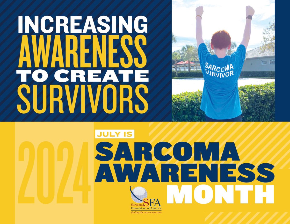 Today kicks off Sarcoma Awareness Month! 🎗️ This month is crucial for raising awareness about sarcoma. Support those affected and drive progress towards better treatments. Get involved through the link below. #SarcomaAwarenessMonth #CureSarcoma #cancer buff.ly/2NtTEXP