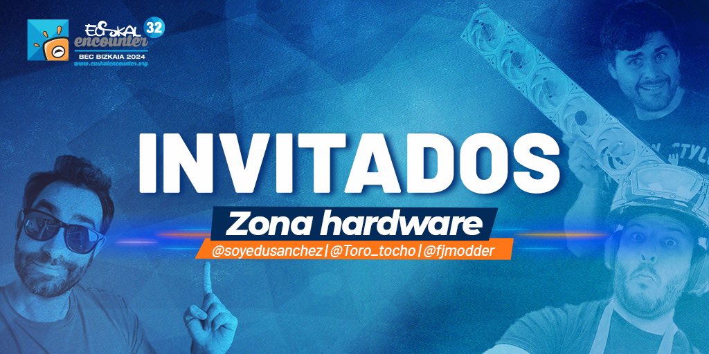 euskalencounter's tweet image. 🔥¡Atención amantes del #Hardware! En esta #EE32 contaremos con tres invitados de lujo, @Toro_tocho, @soyedusanchez y @fjmodder, que estarán durante la party en #modding. 

¡Va a ser un lujazo aprender de estos cracks! 😎