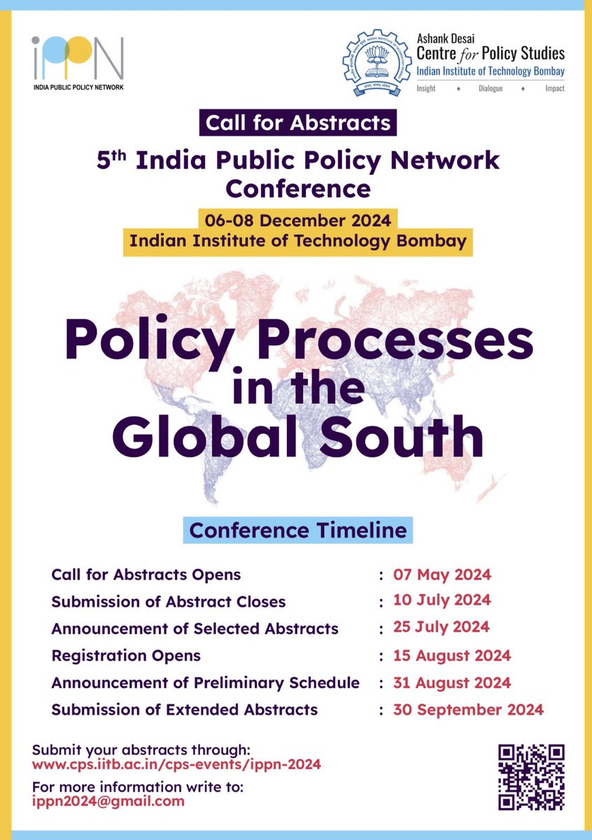 Calling for abstracts for our panel called Charting the Margins-Reimagining Urban Development, under the urban policy &amp; governance theme. You can read more here: cps.iitb.ac.in/wp-content/upl…
Deadline for abstracts is July 10
cps.iitb.ac.in/cps-events/ipp…

<a href="/cps_iitb/">Ashank Desai Centre for Policy Studies, IIT Bombay</a> @tanya_r22 <a href="/saleha_sapra/">Saleha Sapra</a>