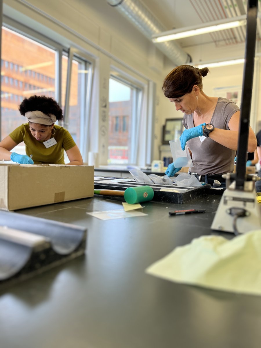 US_SciOD's tweet photo. The Expedition 401 sampling party has begun! This week the expedition science party is in Bremen, Germany taking samples from rock cores collected from the Atlantic and Mediterranean Sea during the expedition. #EXP401 #IODP #NSFFunded https://t.co/zdPTyIHKC7