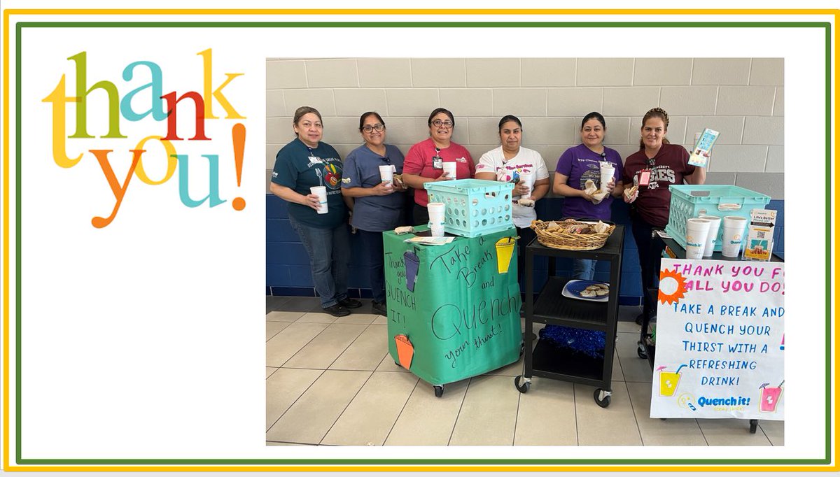 A huge thank you to Quench It on Fry road, Cypress for treating our summer school staff! 😊#CFISDSummerEmery <a href="/Ms_Ferrera/">María</a> @PreKBonilla <a href="/CyFairISD/">Cypress-Fairbanks ISD</a>