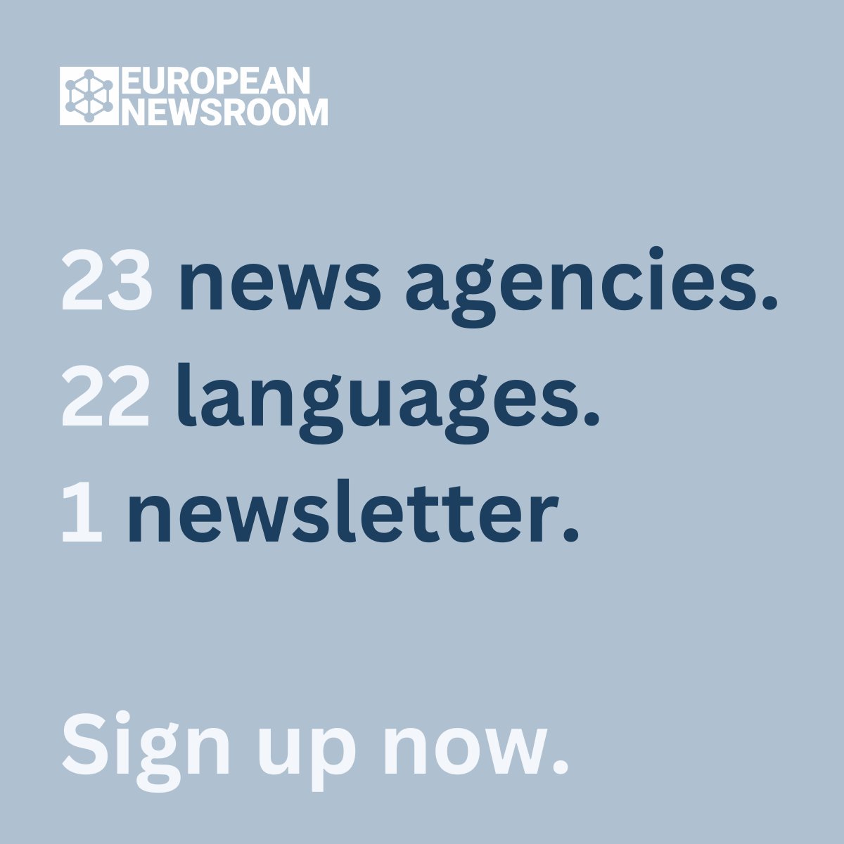 enr_newsroom's tweet image. You’d like to get news from 23 European news agencies, read deep-dive stories from different European angles and keep up to date with what’s happening in the European Newsroom? 

Sign up to the enr weekly newsletter, brought to you each Friday: europeannewsroom.com/subscribe