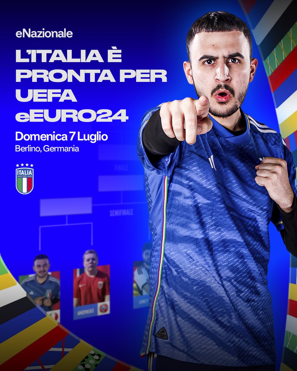 Inizia il countdown per il Final Showdown di #eEURO24 🔥

🗓️Domenica 7 Luglio 
📍Berlino, Germania
📺In diretta sul canale YouTube ufficiale. Link in bio 👆

#Azzurri #eNazionale #FC24 <a href="/obrun2002/">Obrun2002</a>