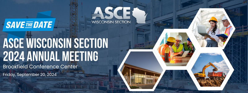 AsceWisconsin's tweet photo. Save the date for the ASCE WI Section's 2024 Annual Meeting:

https://t.co/2nrO0AYum6 https://t.co/xeSK1JFfqy