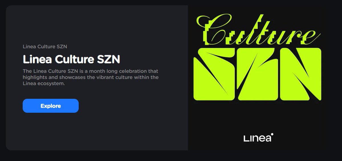 ✨Linea Culture SZN Başladı!

Layer3 üzerinden görevler yapılabilecek ve görevler ile birlikte $LXP kazanabileceğiz. Görevlerin videosunu yapacağım ama dileyenler şimdiden görevleri yapabilir.

Link: app.layer3.xyz/questscampaign… ✅
