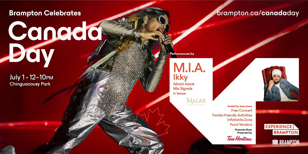 Exp_Brampton's tweet image. Happy #CanadaDay, #Brampton! 🇨🇦🎉

Join us at Chinguacousy Park from 12 pm to 10 pm for a day packed with fun, food and fantastic entertainment! 

Learn more 🔗: brampton.ca/canadaday