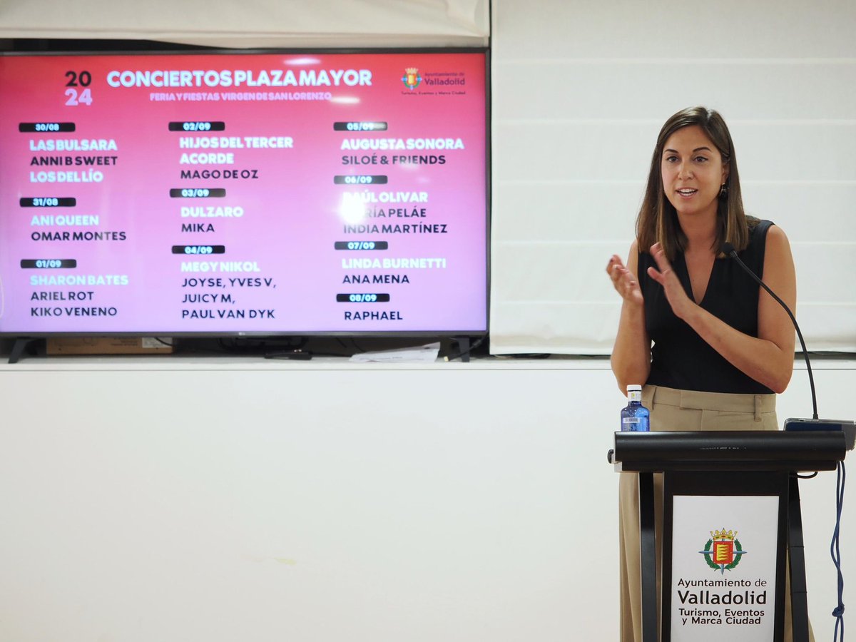 AyuntamientoVLL's tweet photo. Un auténtico cartel de lujo con talento local. Conoce todas las bandas y músicos locales que actuarán este año en la Plaza Mayor en @fiestasVLL 
La concejala @Ohara911 ha desvelado hoy sus nombres y se han reunido con el alcalde @JesusJCarnero 

https://t.co/gkxOzOLX1z https://t.co/wNfvH0qO3Z