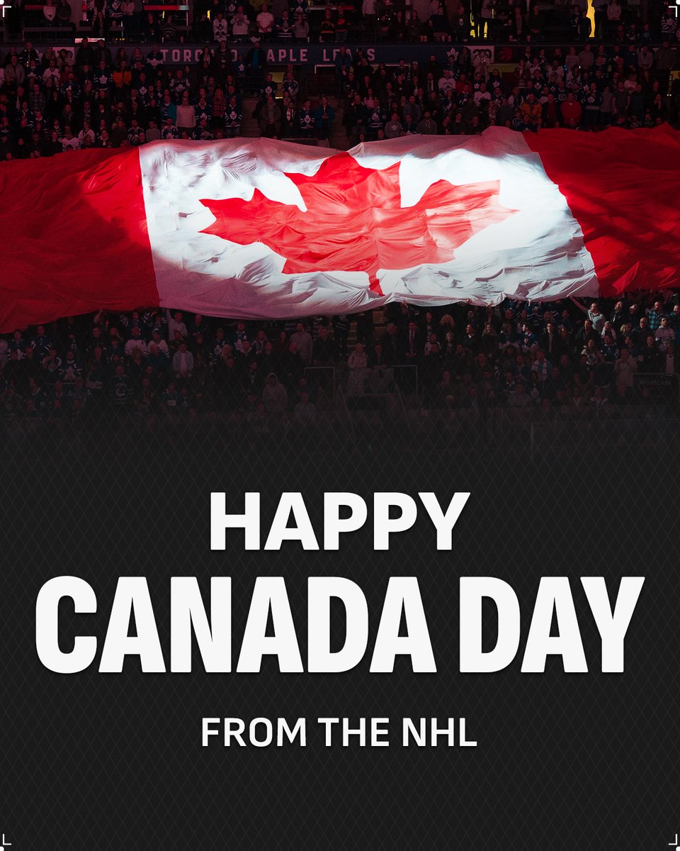 NHL's tweet photo. To all our friends across Canada, happy #CanadaDay! 🇨🇦 https://t.co/Ntn2TnksVc