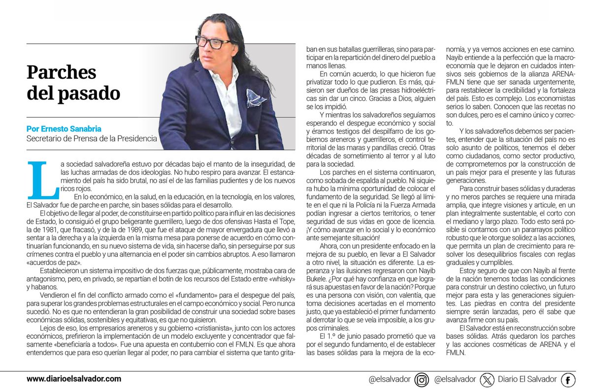 El Salvador estuvo por décadas bajo el manto de la inseguridad, de las luchas armadas y, luego, por el terror de las pandillas. No hubo respiro para avanzar. La consecuencia es el estancamiento económico, en la salud, en la educación, en la tecnología, en valores. Los gobiernos