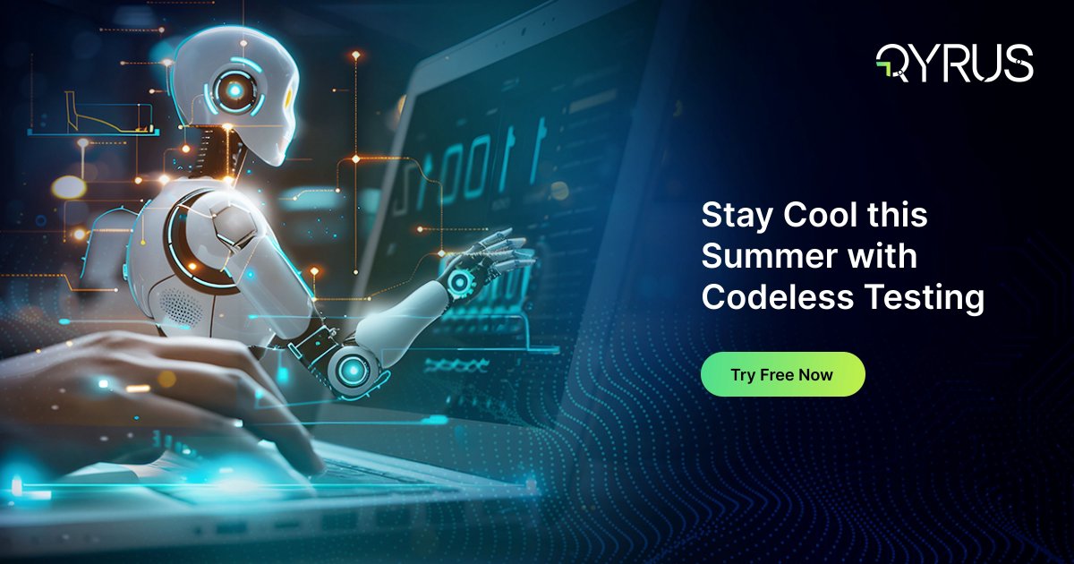QyrusAI's tweet image. Getting too hot to enjoy the outdoors? How about turning up the AC and trying out our automated testing platform that will help you build tests 70% faster? Once you sign up you have 30 days of no-cost testing fun!
Try Free: buff.ly/40GUZQj
#codeless #testing #automated