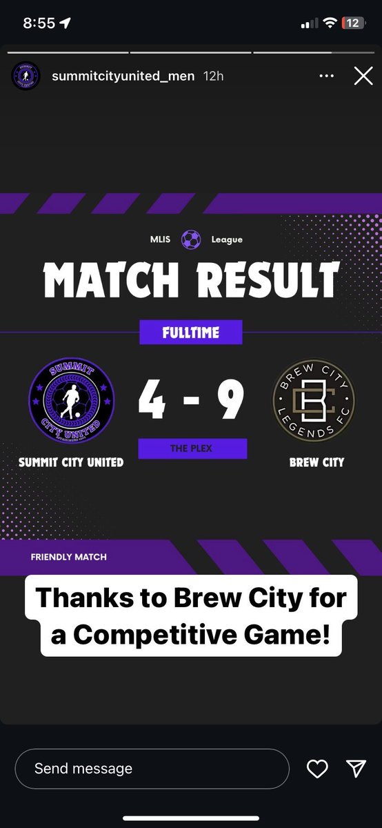 Great win this past weekend vs Summit City