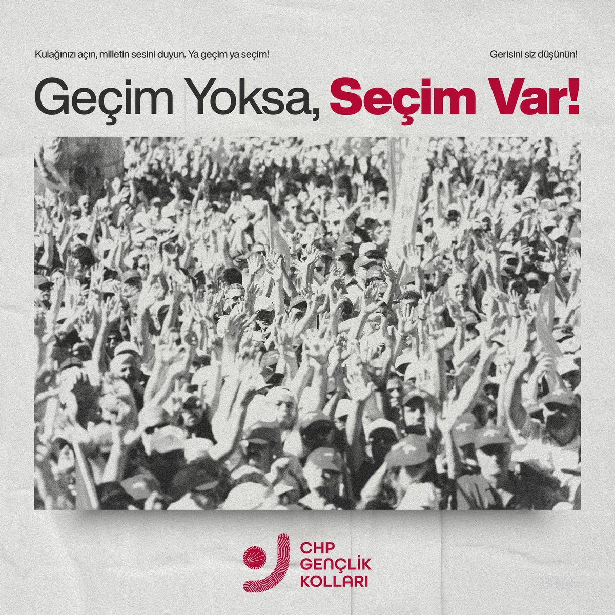 GEÇİM YOKSA, SEÇİM VAR!