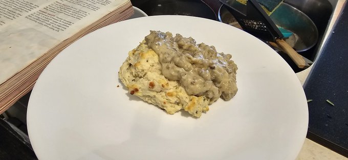 It never photographs well or plates up fancy even when it is. But biscuits and gravy is my favorite.  I<a href="/tag/mvsales"class="tags"><span>#mvsales</span></a>