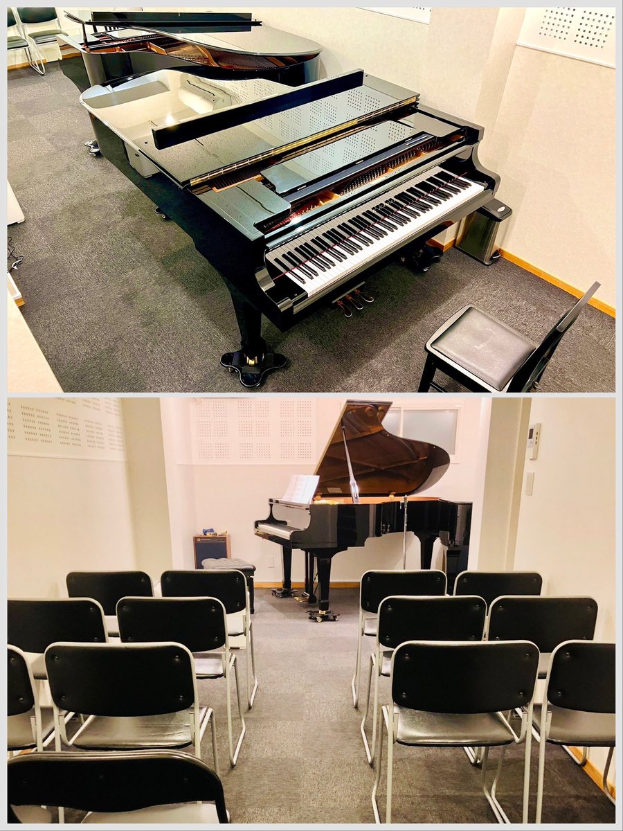 StudioJSS's tweet photo. ■設置ピアノ
KAWAI CA-60A・YAMAHA C5L

■利用用途
個人練習
2台ピアノ（向かい合わせのみ）
少人数アンサンブル

小規模コンサート
セミナー・勉強会（最大20席）

※ピアノなしでもご利用可

■料金
1台利用￥1,500〜
2台利用��2,100〜

■ご予約
DMもし���はメール
（いずれシステムを構築します） https://t.co/269nN3voks