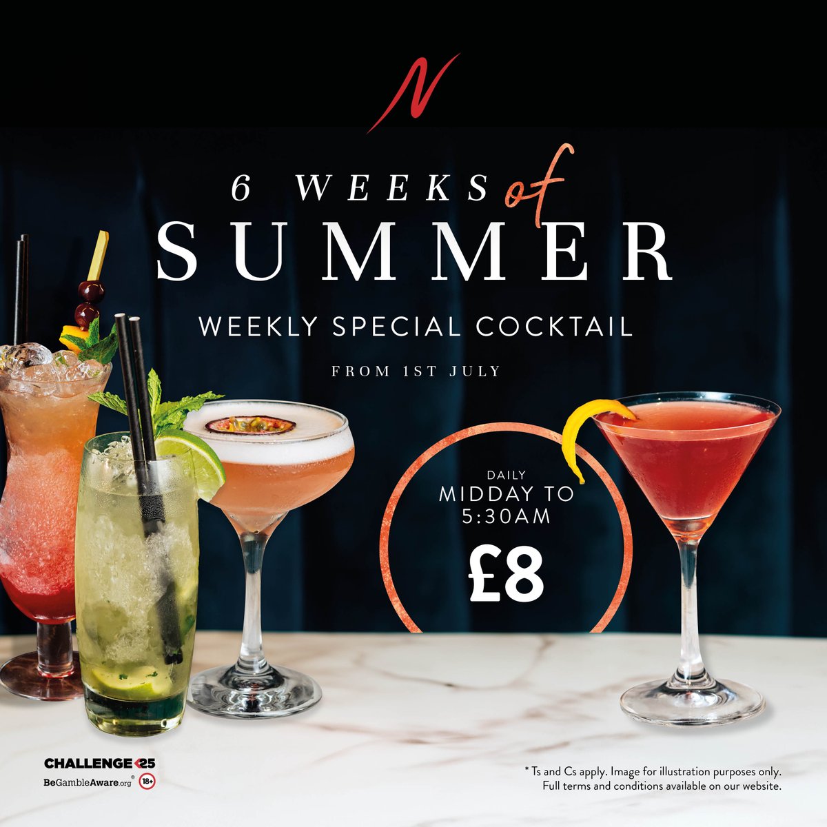 🍸✨ Introducing our £8 Cocktail Special of the Week ✨🍹

From 1st July, each week Napoleons Manchester will be bringing you a NEW cocktail to savour for just £8!