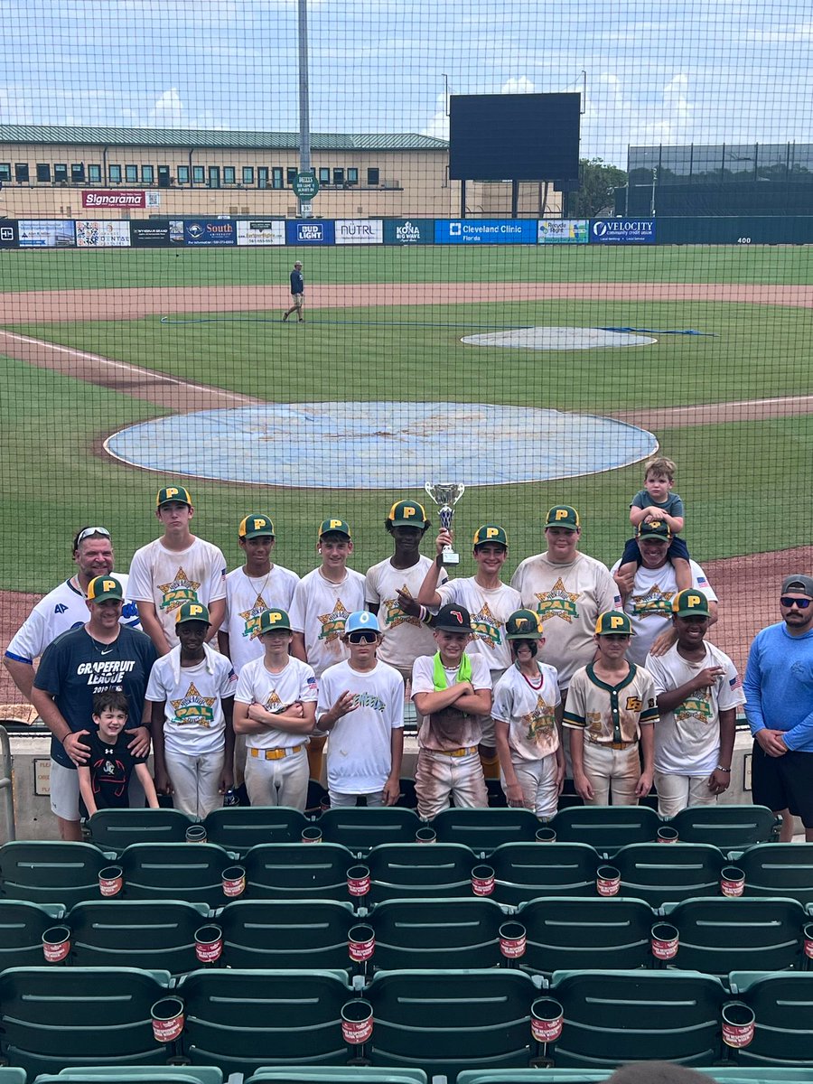 Pbcpal's tweet photo. Our PAL Baseball 13u were invited to play in The Palm Beach Prospect Select Tournament this weekend. Not only did they battle the 100 degree heat for 3 days in a row, they dominated on the field walking away with the CHAMPIONSHIP!  Congratulations!!! https://t.co/ddTltemlfm