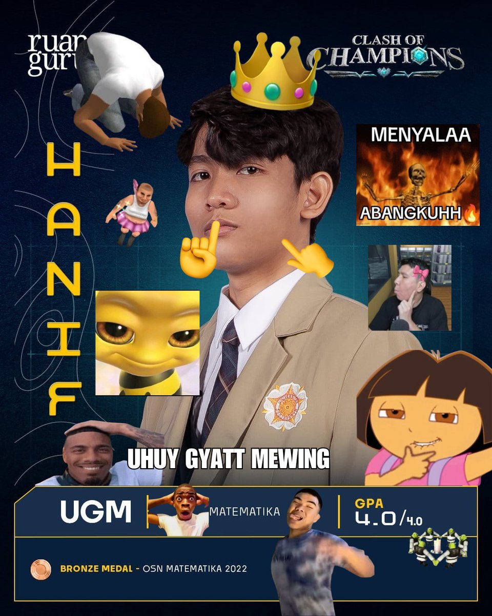 nagyuuuumo's tweet image. king hanif gg bang😈🔥😎
