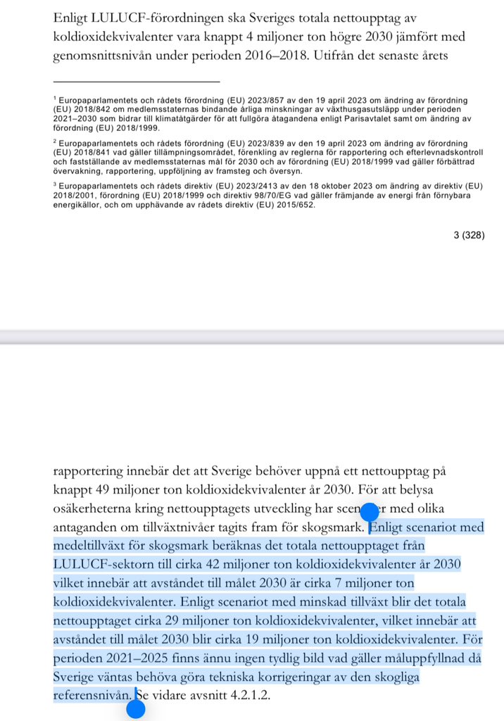 Ny uppdaterad nationell klimat- och energiplan just dropped.

Sverige räknar med att missa LULUCF-målet. Och ESR. Och förnybart. Och energieffektiviseringsmålet.