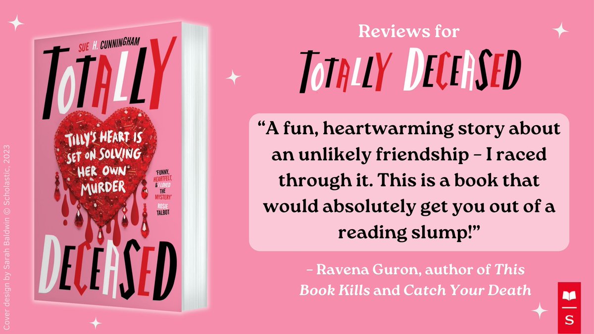 Sue H Cunningham☁️ Cloud Nine is here! (@susywrites) on Twitter photo In a reading slump? Why not check out my dark comedy YA murder mystery #TotallyDeceased❤️🩹👻 from <a href="/scholasticuk/">Scholastic UK</a> - today only £1.09 on #Kindle!
Bargain! 🎉🥳🎉
amazon.co.uk/Totally-Deceas… In a reading slump? Why not check out my dark comedy YA murder mystery #TotallyDeceased❤️🩹👻 from <a href="/scholasticuk/">Scholastic UK</a> - today only £1.09 on #Kindle!
Bargain! 🎉🥳🎉
amazon.co.uk/Totally-Deceas…
