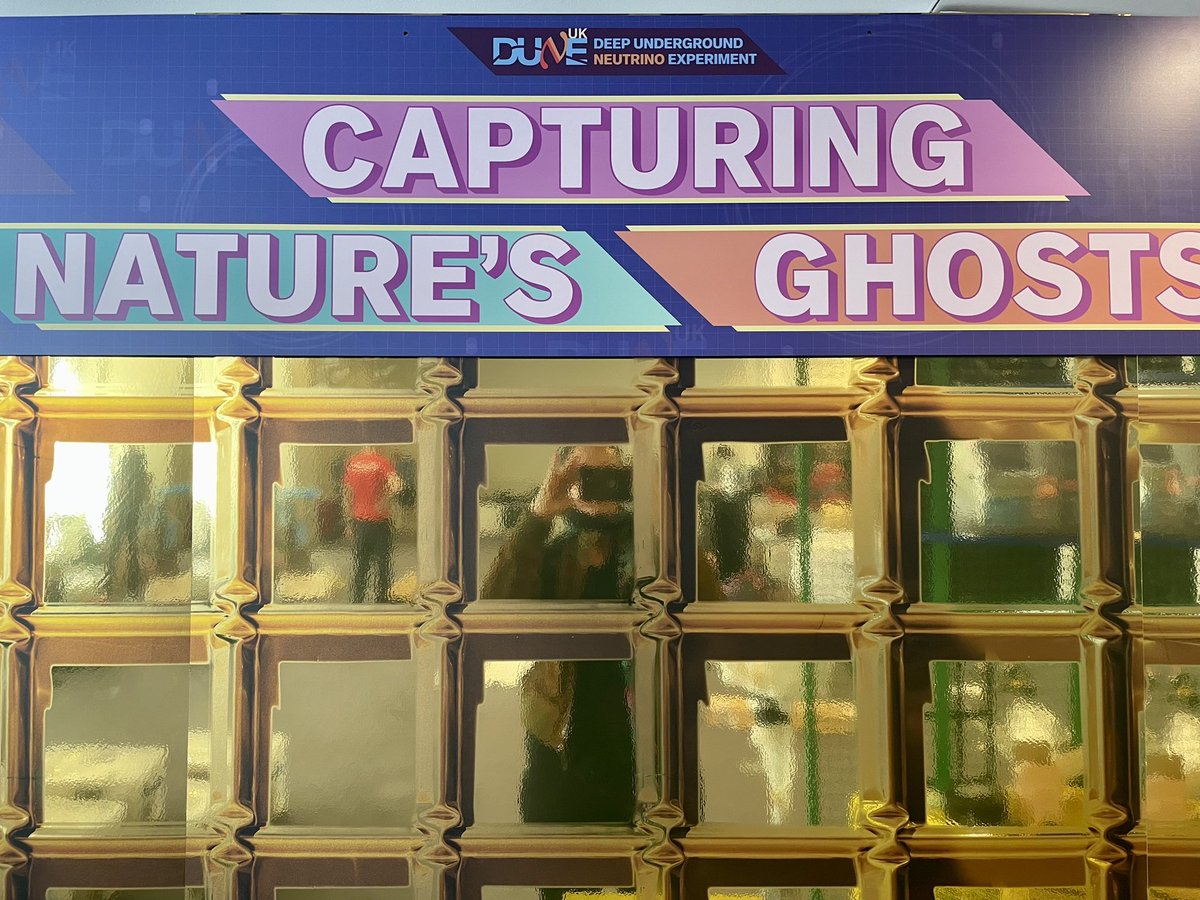 We are setting up for the #DUNEUK exhibit at the #SummerScience Exhibition at the <a href="/royalsociety/">The Royal Society</a> starting tomorrow with Lates from 6pm, and daily from 3rd-7th July! 
Come see Capturing Nature’s Ghosts and explore the world of Neutrinos!!