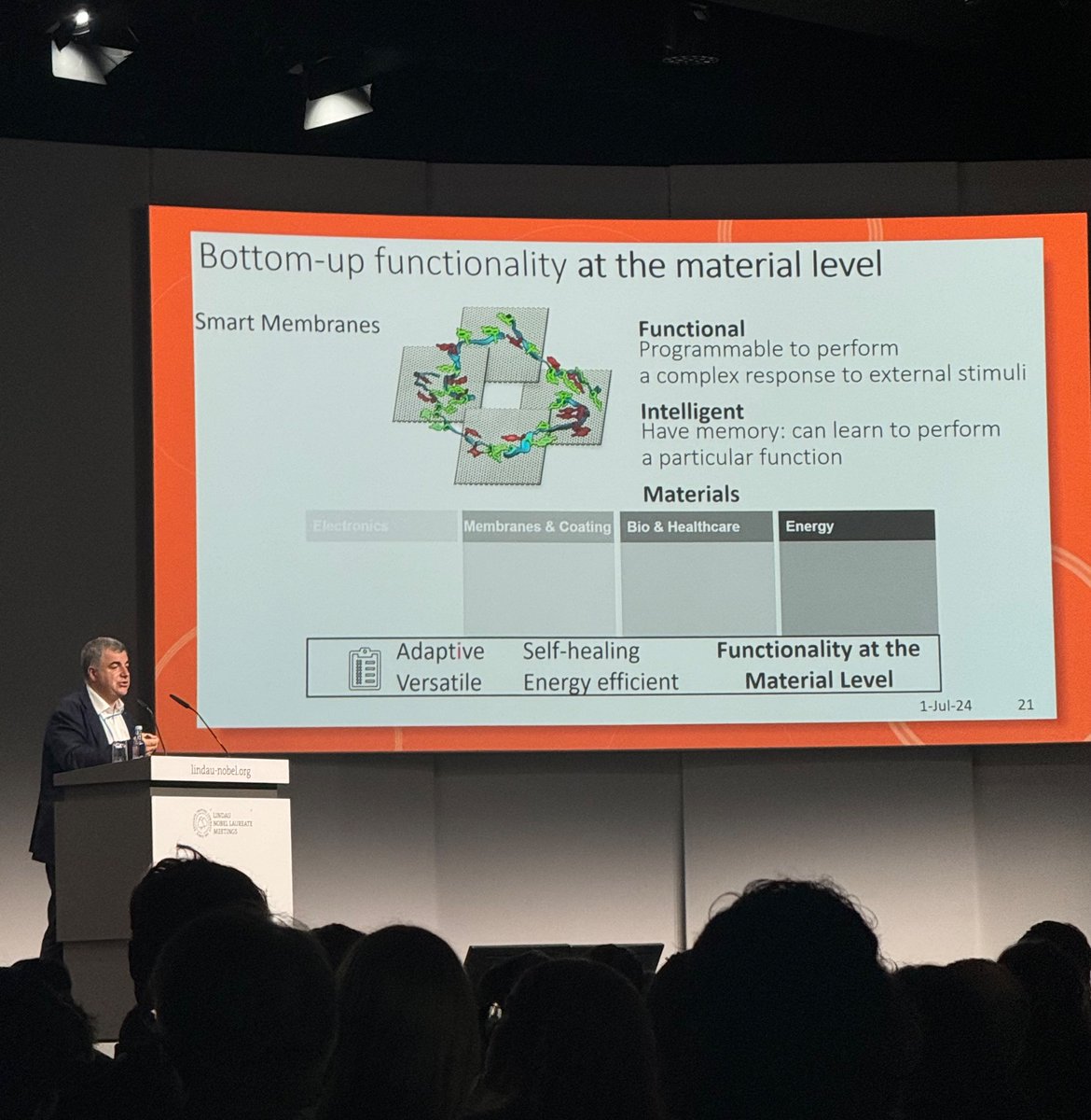 DGhindani's tweet photo. Day 2 @lindaunobel 

A mind-blowing talk by Nobel laureate Kostya Novoselov, the "Graphene God"!  # LINO24 #Science #Graphene https://t.co/M8Zbj0RGe0