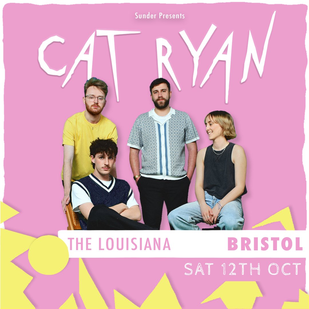 + BRISTOL!! Also very excited to announce we’ll be playing on Sat 12/10 at @LouisianaBris ! Make sure you come down for it!

Tickets on sale below!

🎟️ gotobeat.com/gig/cat-ryan-l…