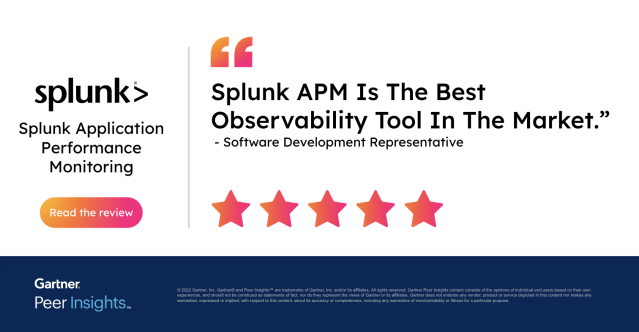 Software Developer in the Software Industry gives Splunk 5/5 Rating in Gartner Peer Insights™. Read the full review here​​. #gartnerpeerinsights​​ dy.si/MZYXt5E
