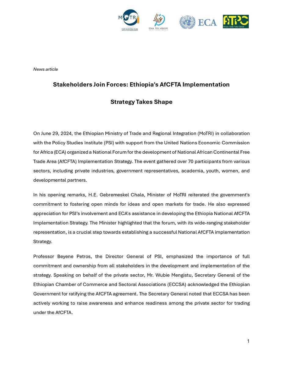ECA | African Trade Policy Centre (ATPC) tweet media