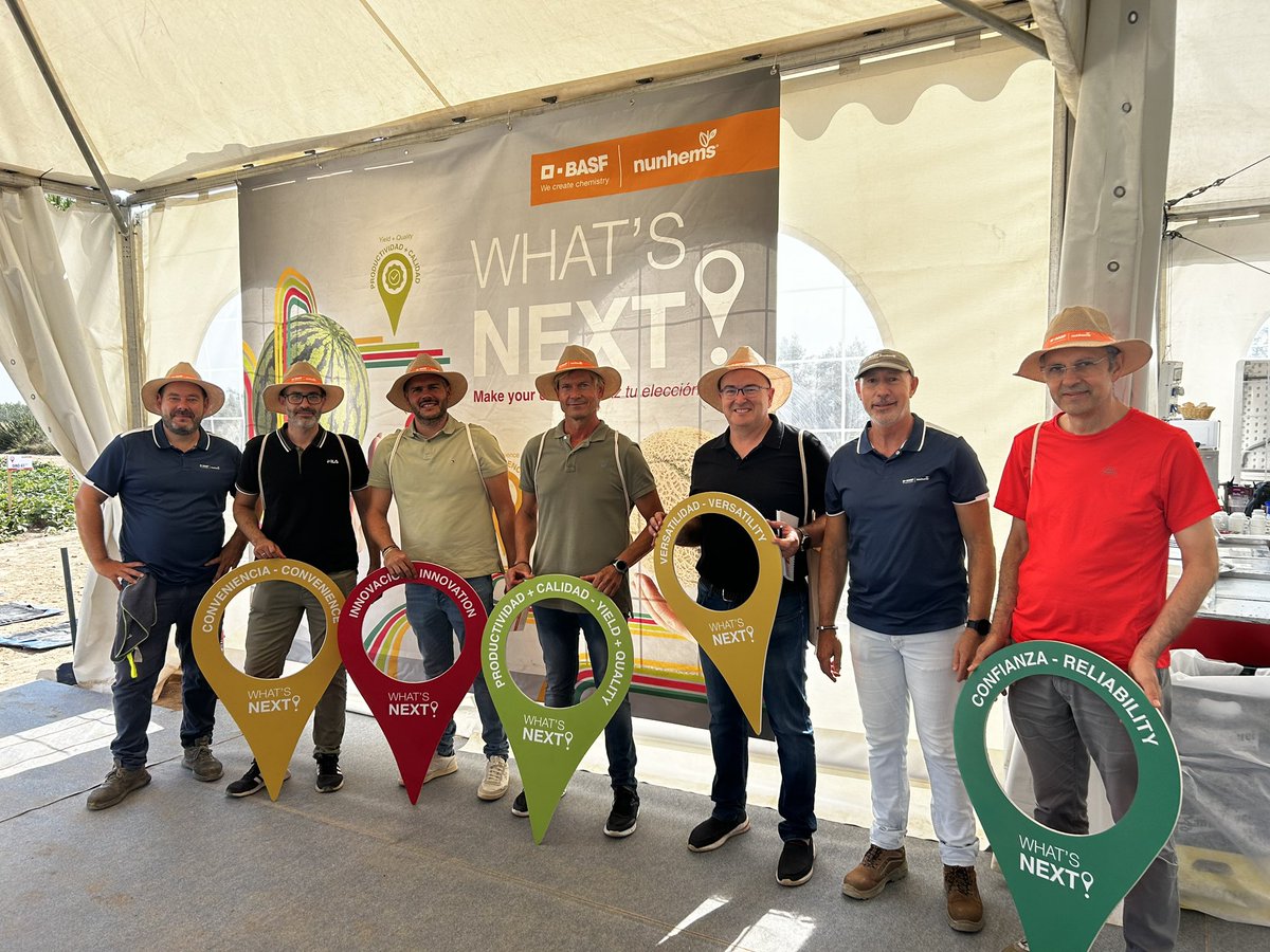 elviravitores's tweet photo. 1er día del #BEFE2024 de @BASF_AgroES  🍉 🍈 What’s Next? #Nunhems os esperamos!! 😉 @diego_maestre @MagMelon @driessenhans https://t.co/zPhjKnyItY